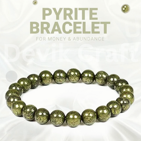 Money Magnet Bracelet with Natural Pyrite and Citrine Beads Gemstone  Healing Crystal Bracelet at Rs 165/piece in Vadodara